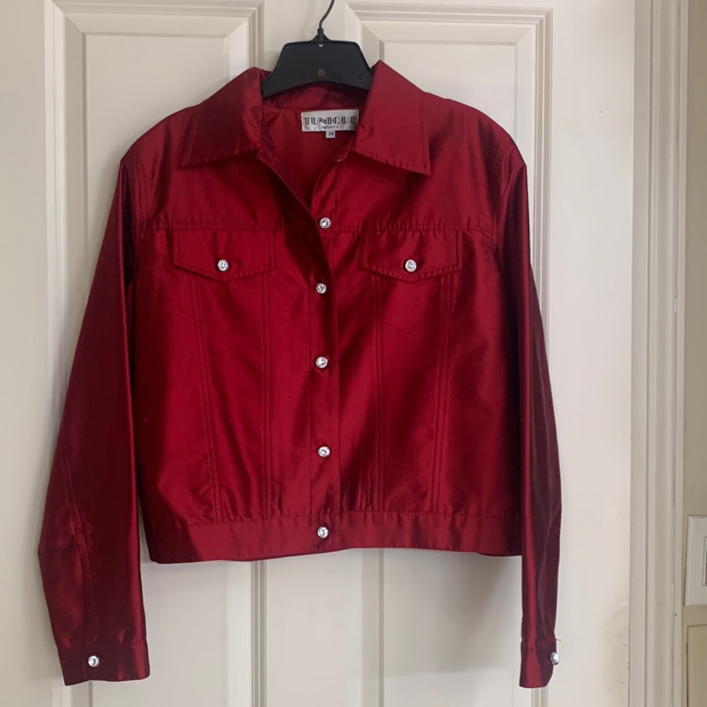 Red Women’s silk Jacket